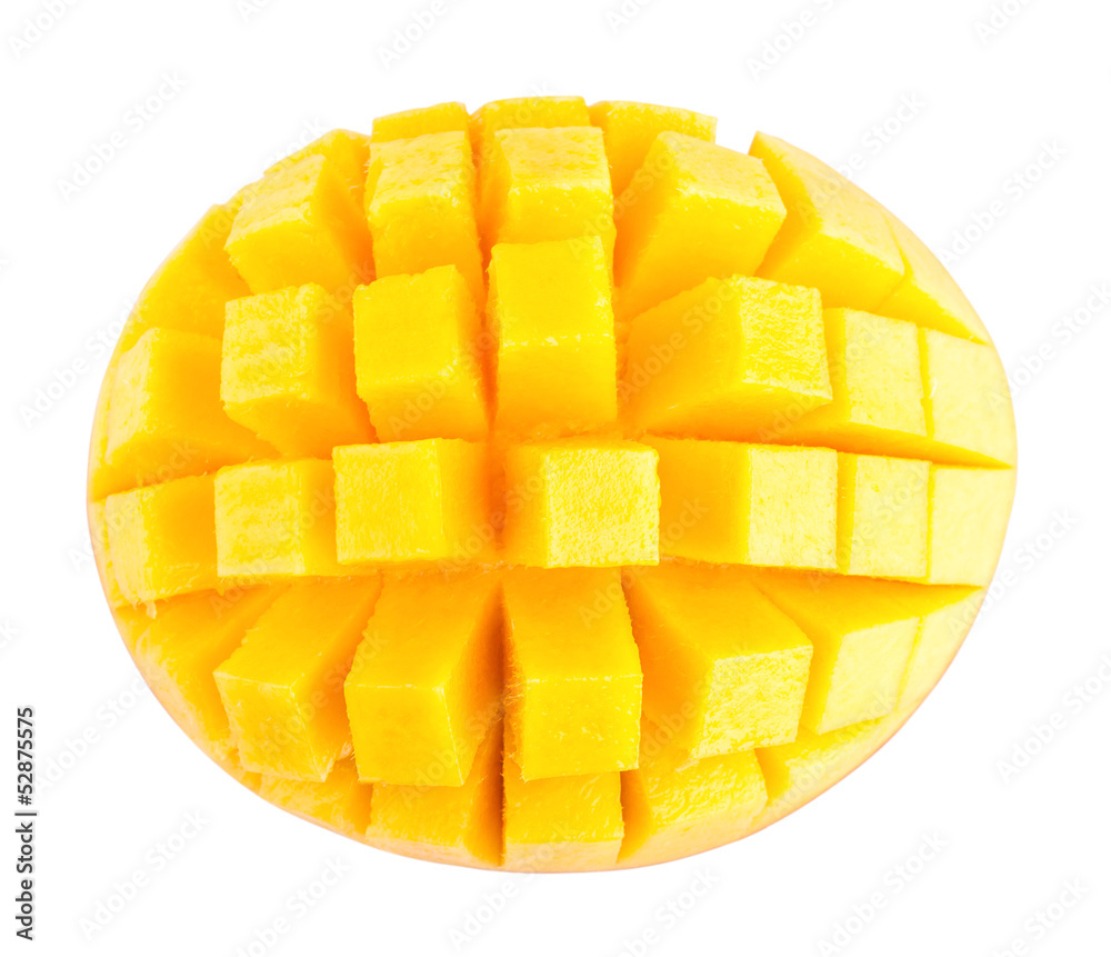 mango slice isolated on white background mango slice isolated on white background