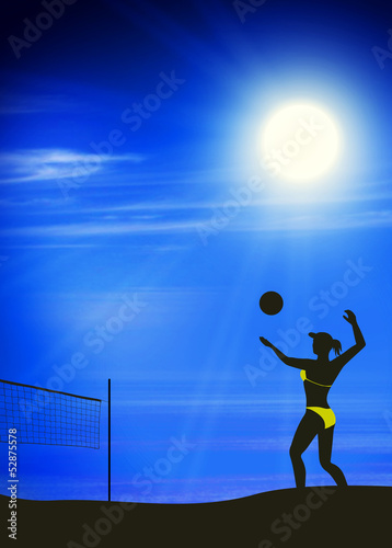 Beach volleyball background