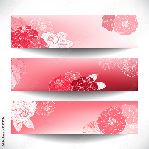 Fototapeta Naklejka Na Ścianę i Meble -  Floral banners