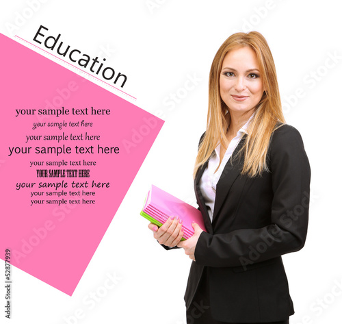 Portrait of teacher woman w...