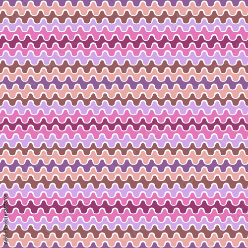 Seamless pattern of wavy stripes in vector