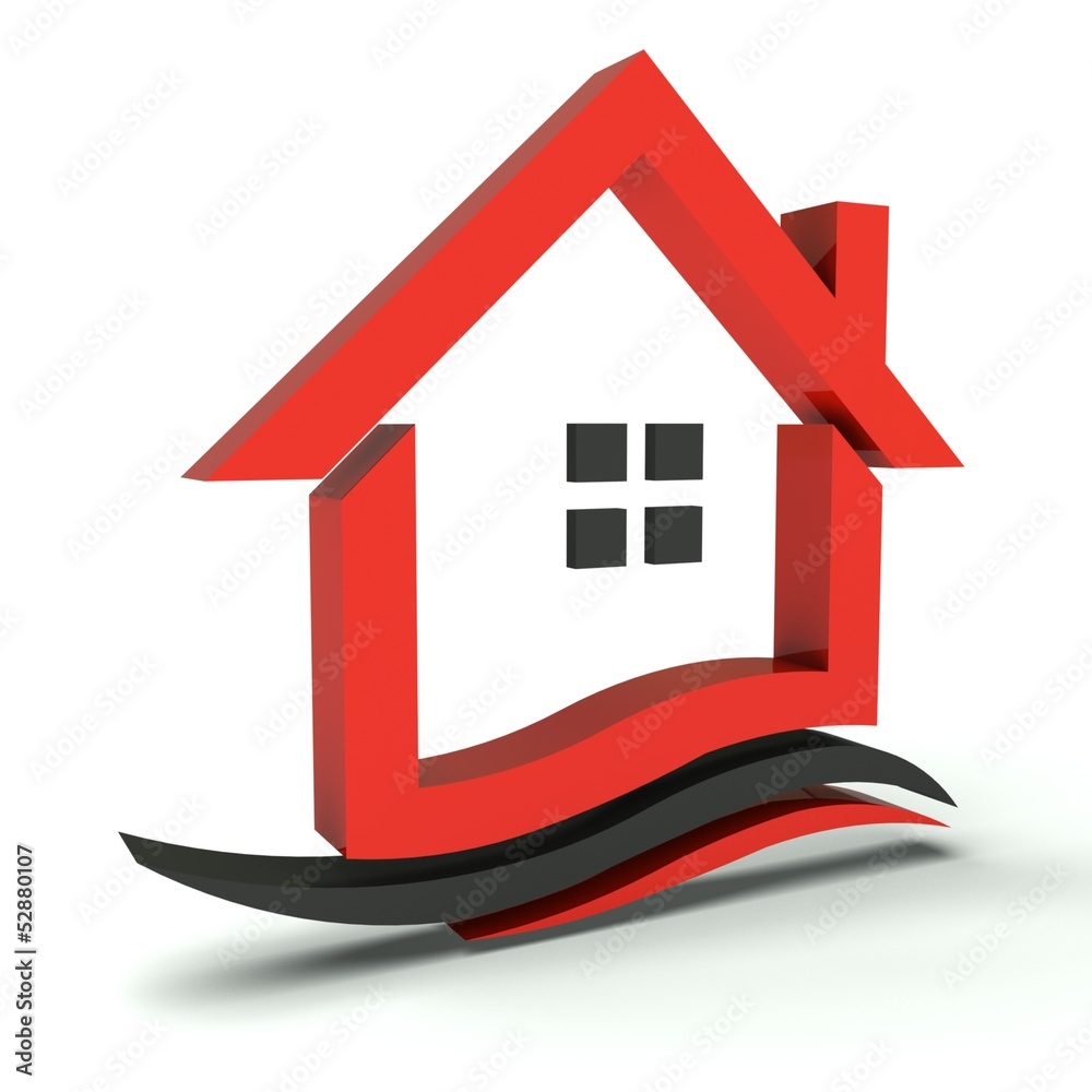 Red swoosh house Red swoosh house