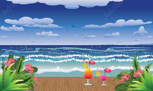 Cocktails on jetty