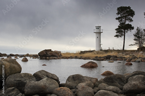 LIghthouse at cloudy weather