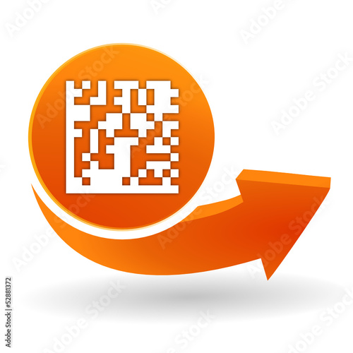 flash code sur bouton web orange