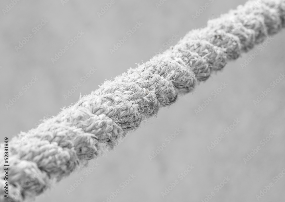 Macro shot of long rugged rope Macro shot of long rugged rope