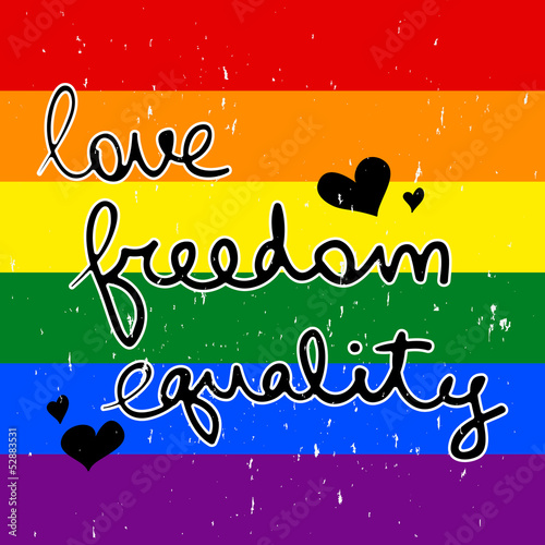 LGBT card design love freedom equaltiy