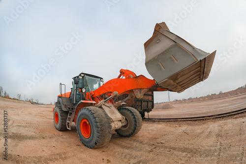 heavy building bulldozer quarry car