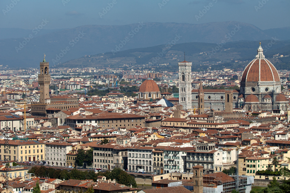 Florence,Tuscany, Italy .  View from the Michelangelo's Piazza