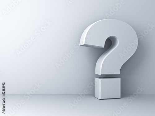 Question mark on white background