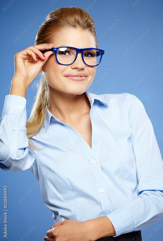 business woman in glasses business woman in glasses