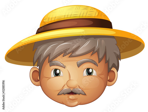 An old man wearing a hat