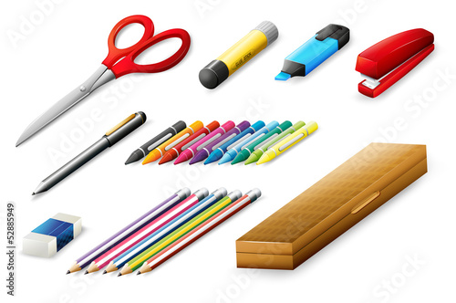 Different school supplies
