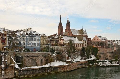 Basel Cathedral in winter  Switzerland
