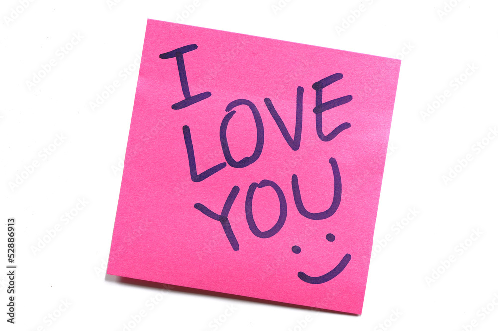Sticky note with text Sticky note with text