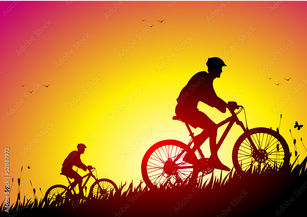 Obraz premium Mountain bike and nature