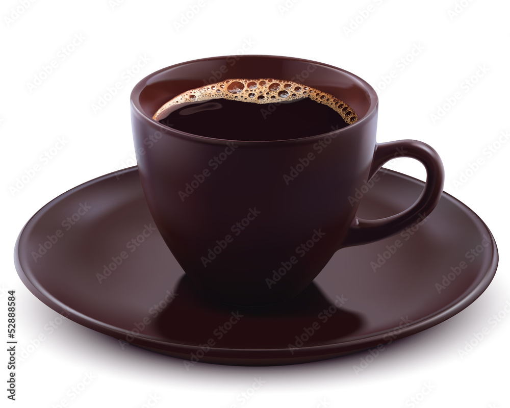 Cup of coffee isolated. Vector illustration Cup of coffee isolated. Vector illustration