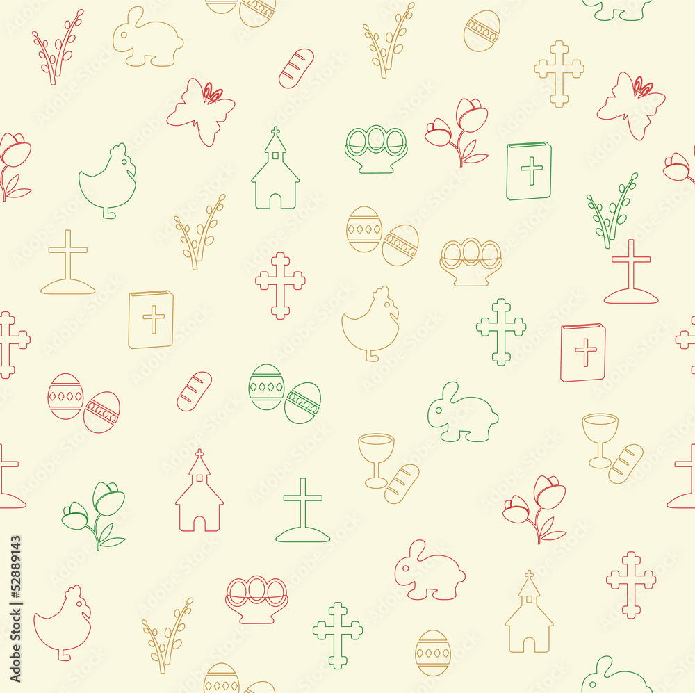 Easter seamless pattern