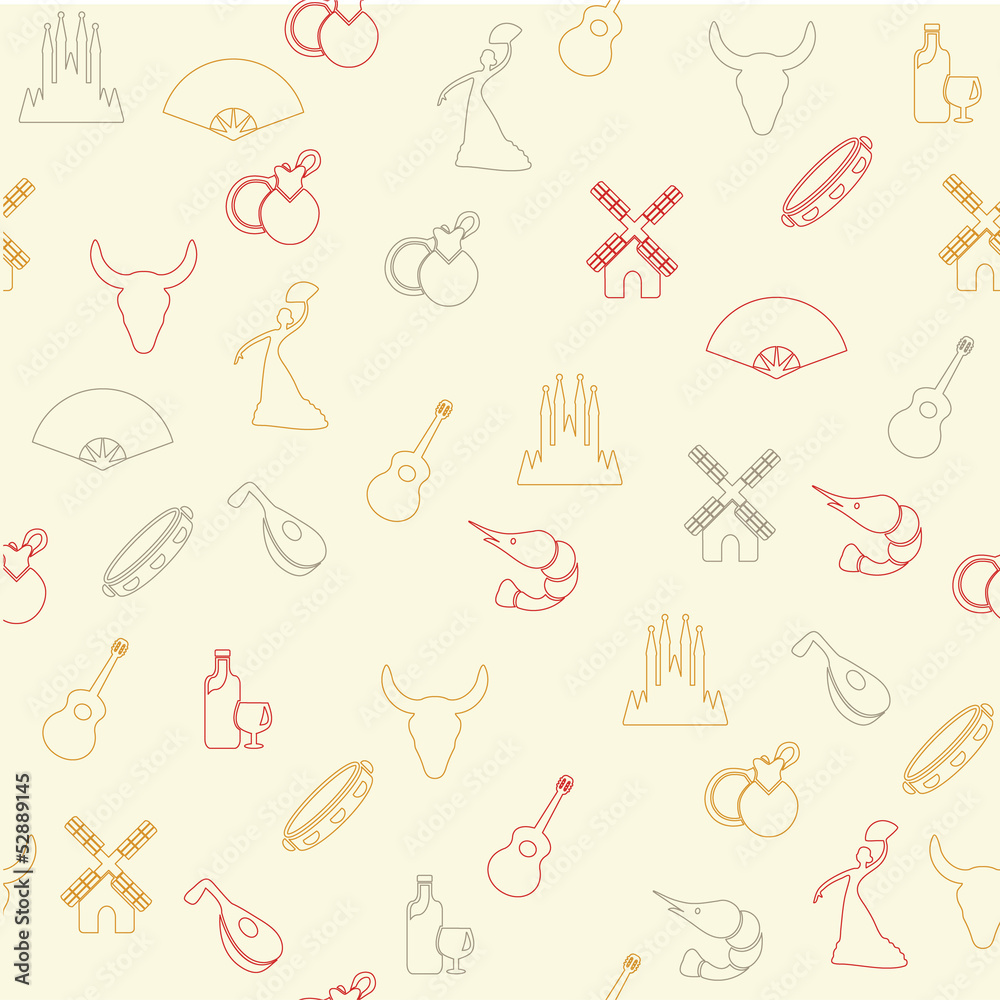 Spain seamless pattern Spain seamless pattern