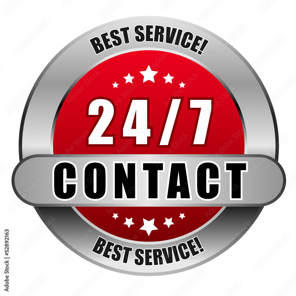 5 Star Button rot 24/7 CONTACT BS BS