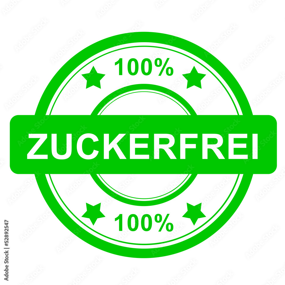 Stempel rund grün - 100% Zuckerfrei Stempel rund grün - 100% Zuckerfrei