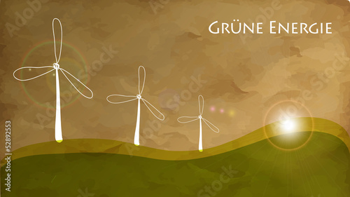 Grüne Energie Vintage Transparent