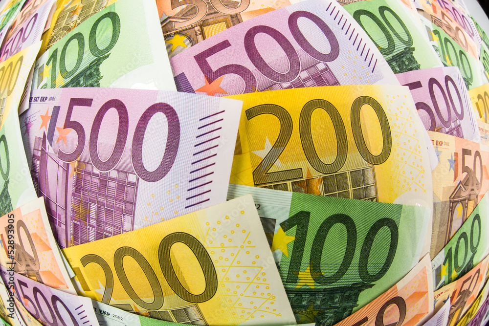 Viele verschiedene Euro-Geldscheine Viele verschiedene Euro-Geldscheine