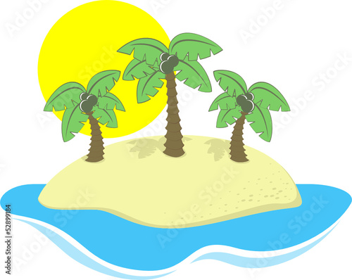 island cartoon vector photo