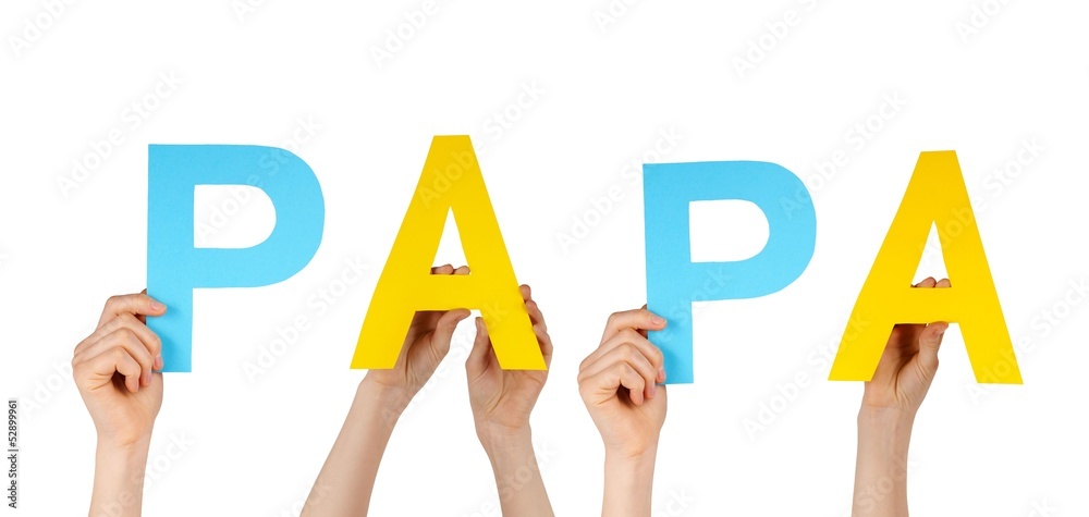 Plakat hands holding papa
