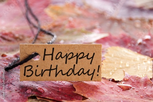 Canvas Print happy birthday banner