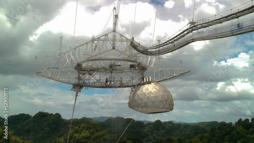 A large radio telescope at Arecibo Observatory, Puerto Rico photo