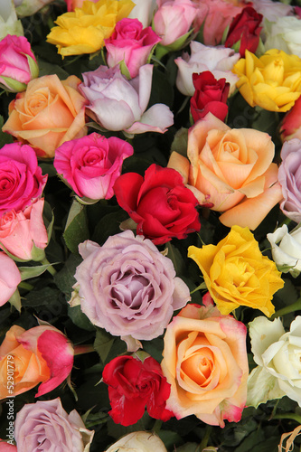 Mixed flower arrangement in bright colors