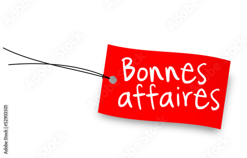 Etiquette "Bonnes affaires"