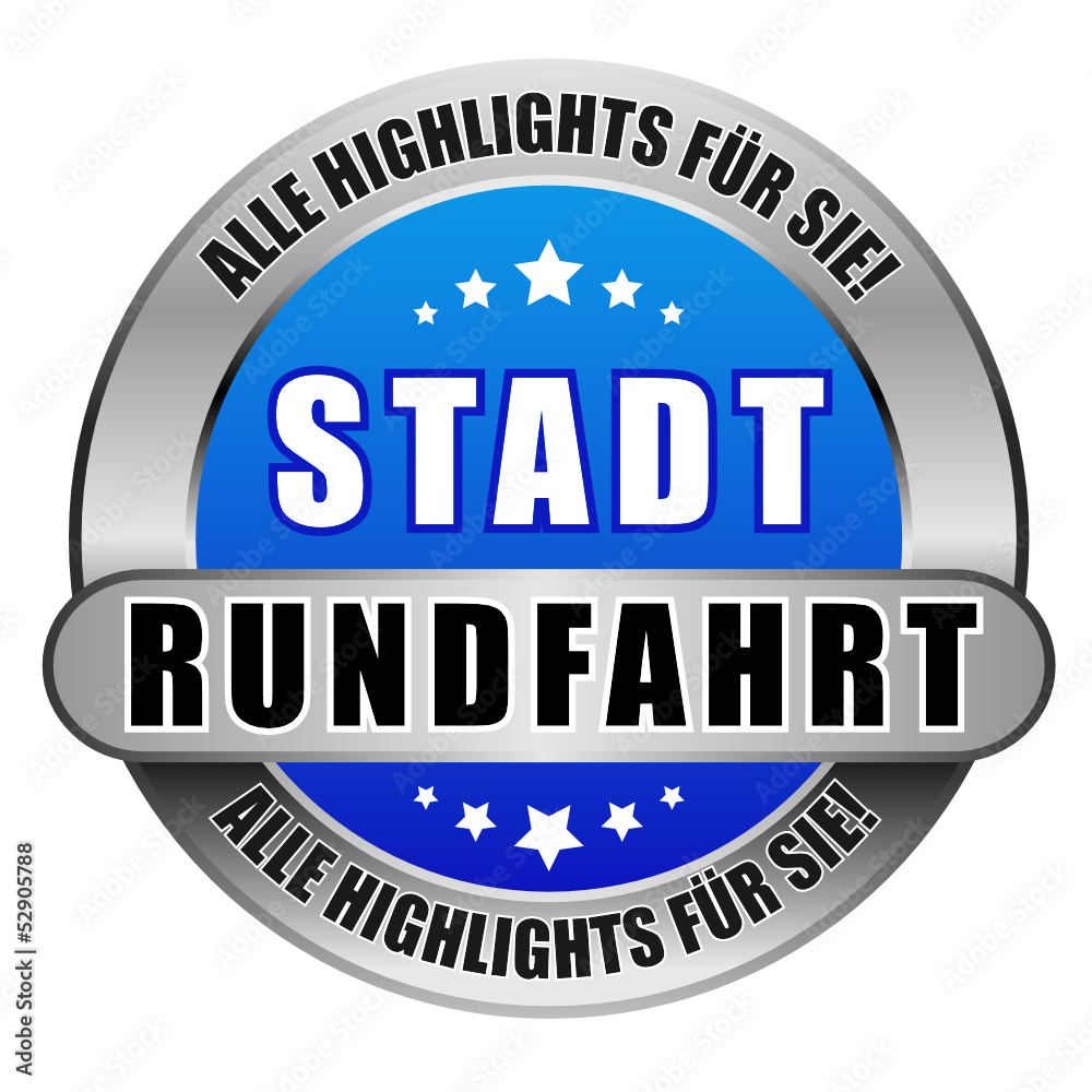 5 Star Button blau STADTRUNDFAHRT AHFS 5 Star Button blau STADTRUNDFAHRT AHFS
