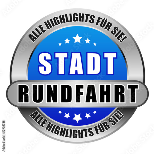 5 Star Button blau STADTRUNDFAHRT AHFS