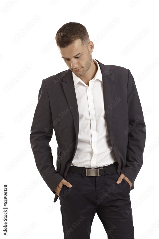 Young businessman thinking Young businessman thinking