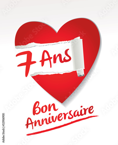7 Ans Bon Anniversaire Stock Vector Adobe Stock