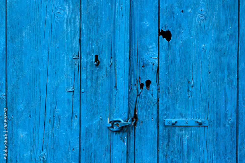 Vieille porte bleue de crete Vieille porte bleue de crete
