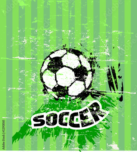soccer / football illustration, free copy space, vector
