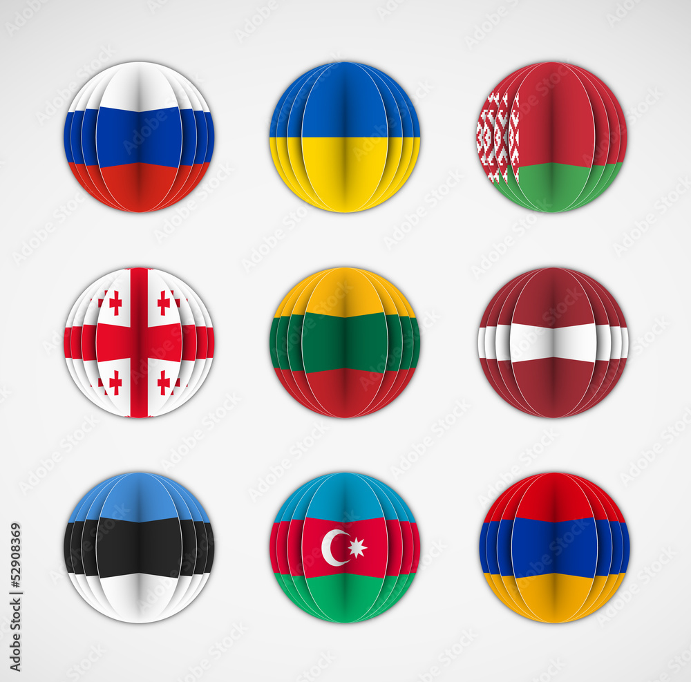 Set of flags Set of flags