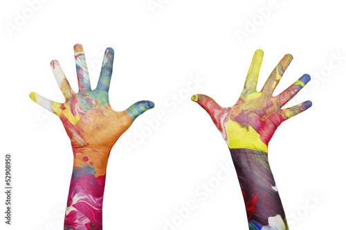 colorful hands