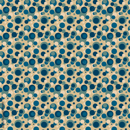 Seamless polka dot pattern in retro style.