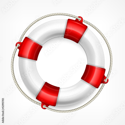 Life buoy on white