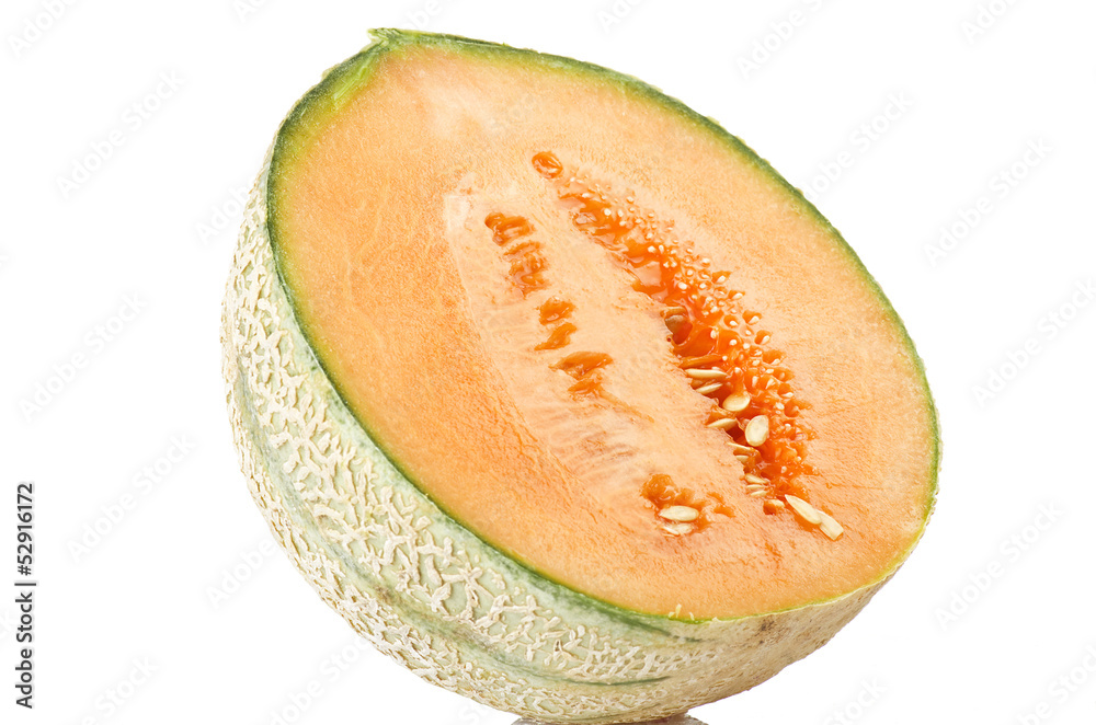 orange cantaloupe melon sliced close up on the white orange cantaloupe melon sliced close up on the white