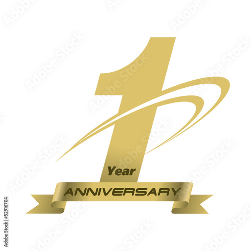 1 year anniversary creative concept vector