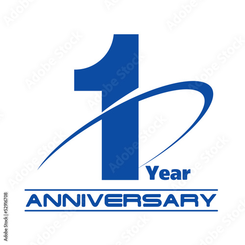 1 year anniversary creative concept vector