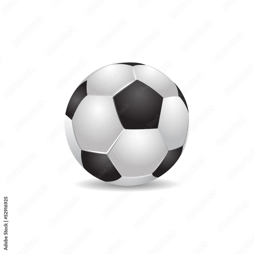Fototapeta premium A classic black and white soccer ball.