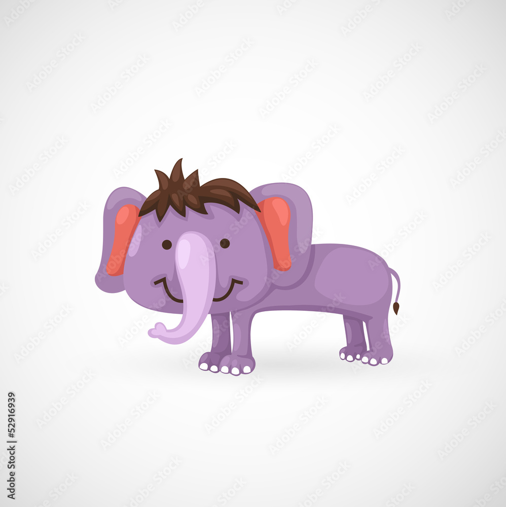 Fototapeta premium illustration of isolated elephant vector