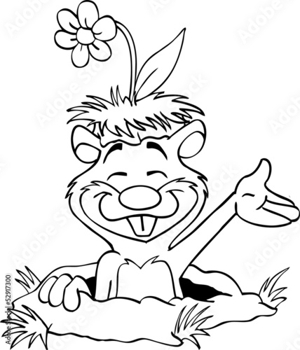Gopher Cartoon Coloring Page photo