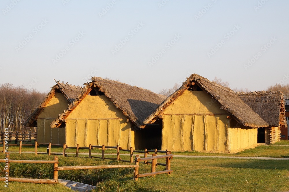 medieval houses in scansen - Trzcinica near Jaslo medieval houses in scansen - Trzcinica near Jaslo
